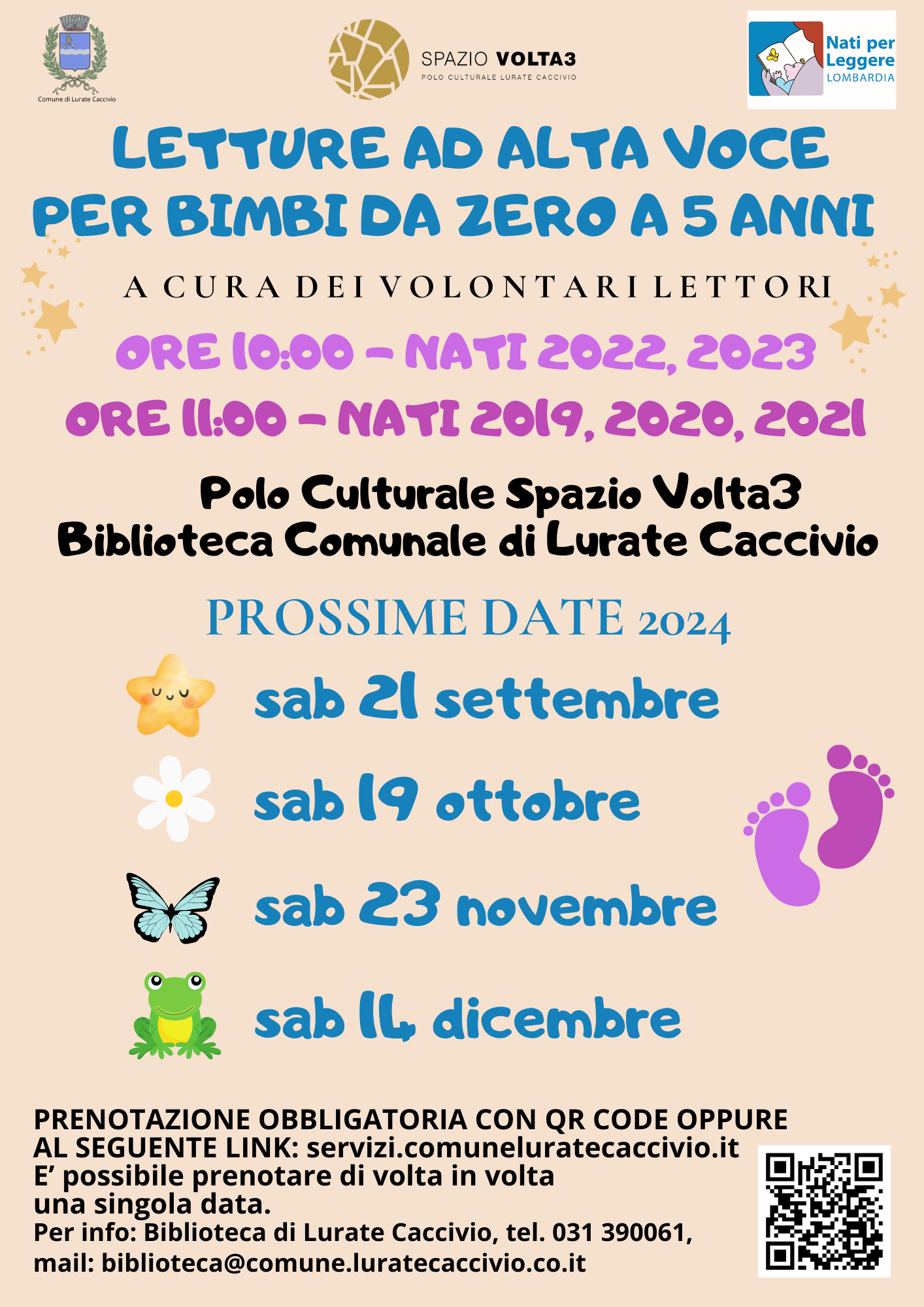 Letture ad alta voce per bimbi da 0 a 5 anni