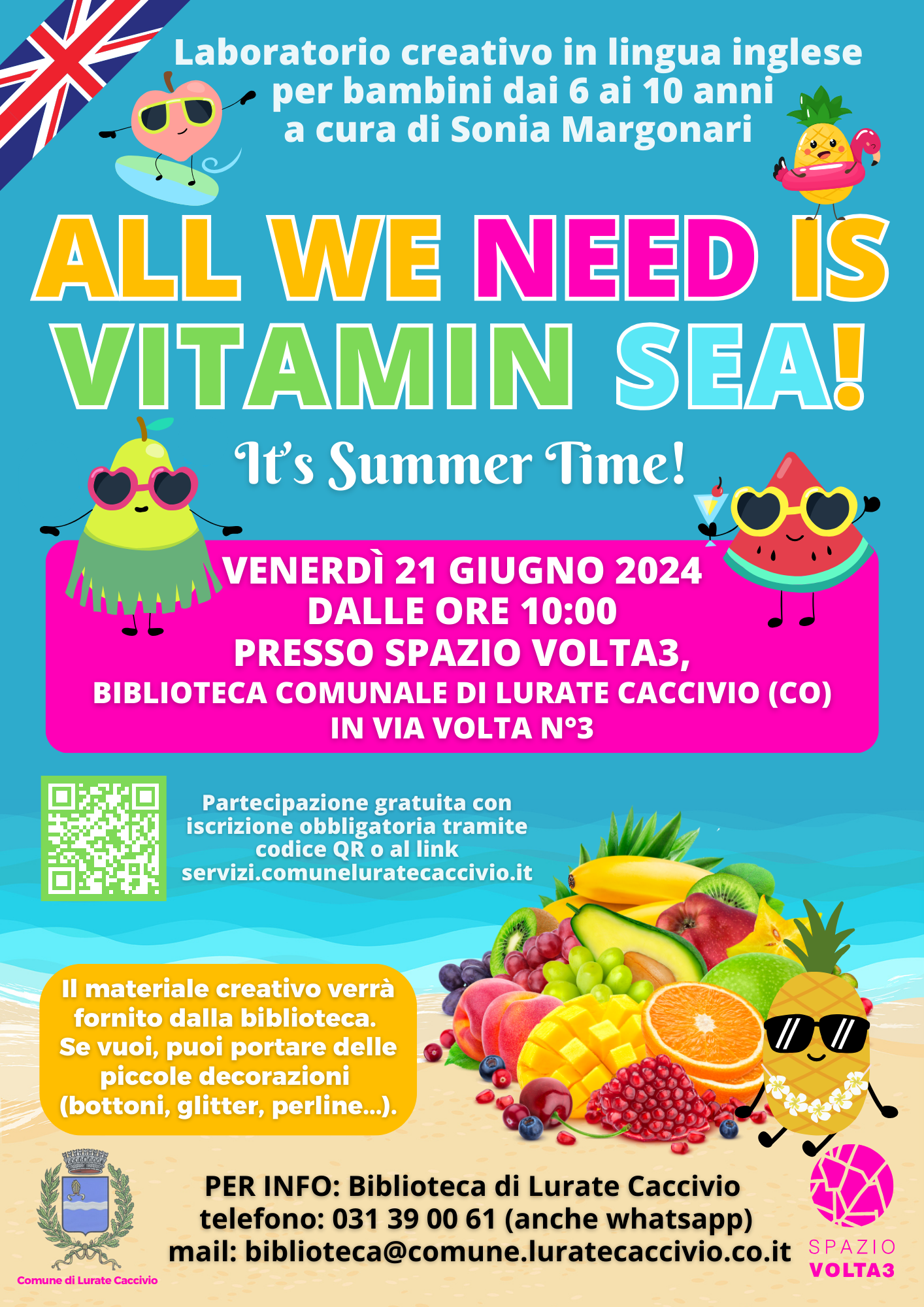 Laboratorio creativo in lingua inglese: All we need in vitamin sea!