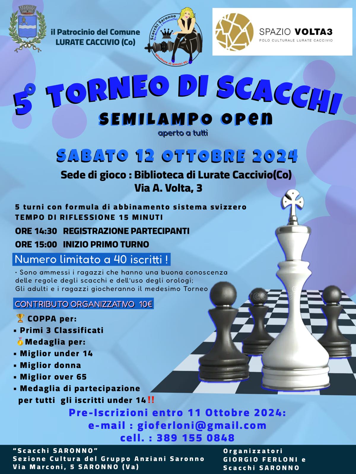 5° Torneo di scacchi semilampo