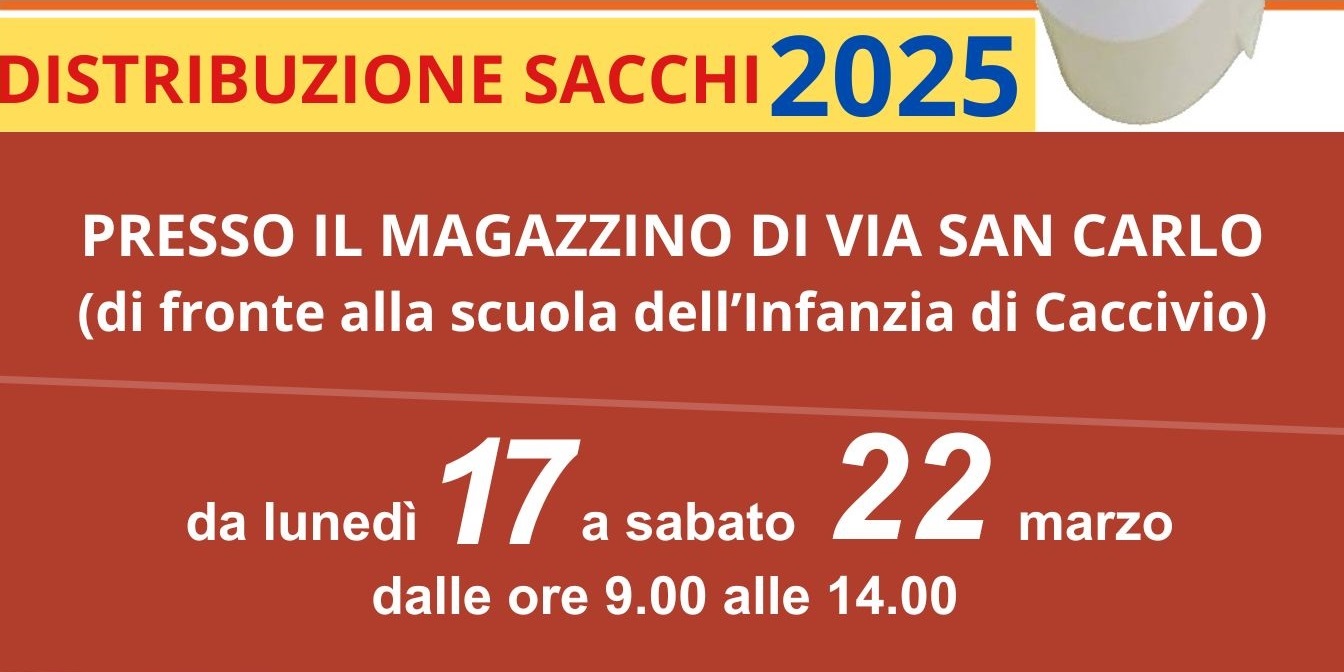 Distribuzione sacchi per raccolta differenziata