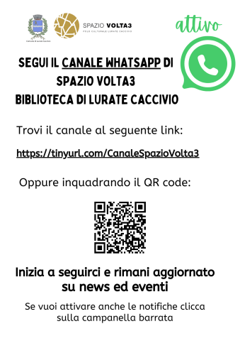 Canale Whatsapp Spazio Volta3